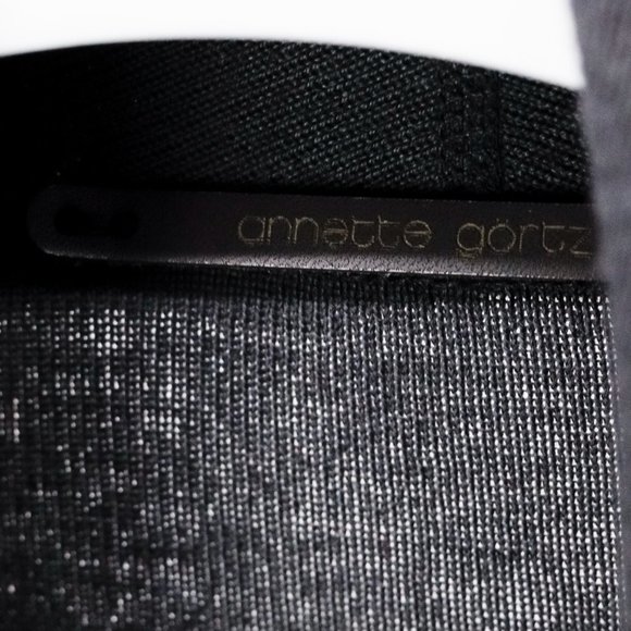 Annette Gortz Kubi AW/14 Leather Trim Grey Tie Cardigan